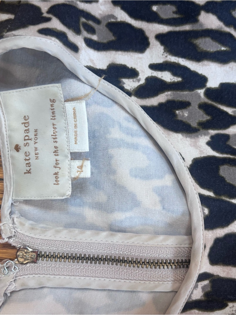 Kate Spade Leopard Print Dress Sz 14 - Picture 4 of 4